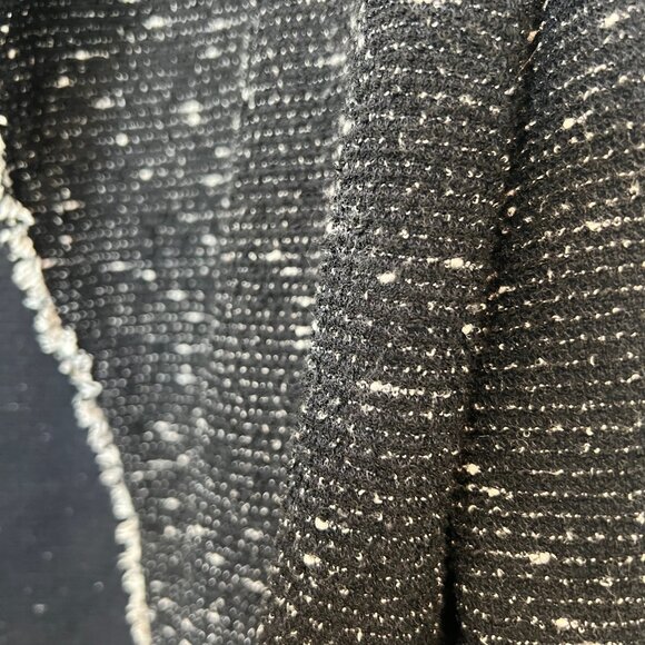 Max Studio Women Size 2X Black/White Shawl Collar Textured Jacquard Jacket - Picture 4 of 8